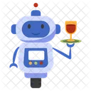 Robot Waiter Robot Assistant Ai Icon
