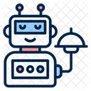 Robot Waiter Artificial Icon