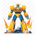 Robot Warrior Character Gaming Icon