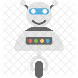 Robot With Wheel  Icon