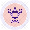 Roboter Liniensymbol Symbol