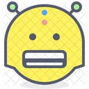 Roboter Clown Dagegen Symbol