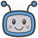 Robotergesichts Smiley Emoji Emoticon Symbol