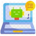 Roboter Chatbot Zukunft Icon