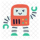 Roboter Kinder Metall Symbol