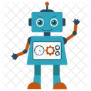 Roboter Bionische Person Mechanische Person Icon