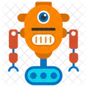 Roboter Bionische Person Mechanische Person Icon