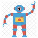 Roboter Bionische Person Mechanische Person Symbol