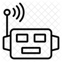 Roboter WLAN Signal Symbol