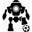 Roboter-Fußballspieler  Symbol