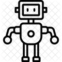 Roboter Liniensymbol Icon