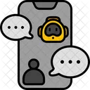 Roboter-Konversation  Symbol