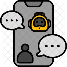 Roboter-Konversation  Symbol