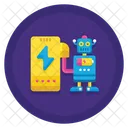 Roboter Aufladen Symbol