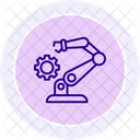 Robotik Arm Liniensymbol Symbol