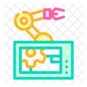 Roboter Arm Mechanismus Symbol