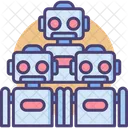 Robotergruppe Bots Roboterarmee Symbol