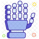 Exoskelett Roboterhand Verkabelte Handschuhe Symbol