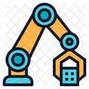 Roboter Arm Greifer Symbol