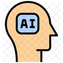 Robotic Ai Engineering Cyborg Machine Brain Icon