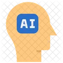 Robotic Ai Engineering Cyborg Machine Brain Icon