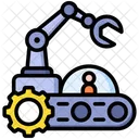 Robotic Arm Factory Industry Icon