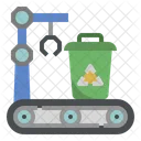 Robotic Arm Garbage Recycle Icon