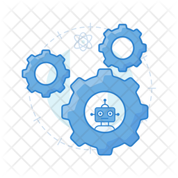 Robotic Automation Icon - Download in Colored Outline Style