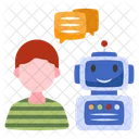 Robotic Chat Robotic Communication Robotic Conversation Icon