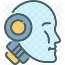 Robotic Head Humanoid Icon