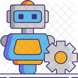 Robotic Process Automation Icon - Download in Colored Outline Style