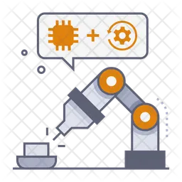 Robotic process automation Icon - Download in Colored Outline Style