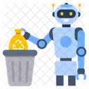 Waste Bin Robotic Waste Disposal Robotic Waste Icon