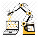 Robotica Manufatura Industrial Ícone
