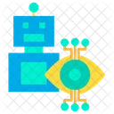 Zeichenflache Roboter Wissenschaft Symbol