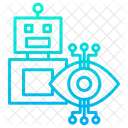 Zeichenflache Roboter Wissenschaft Symbol