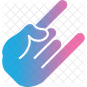 Rock And Roll Contour Hand Icon