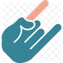 Rock And Roll Contour Hand Icon