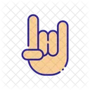 Rock And Roll Hand Gesture Metal Icon
