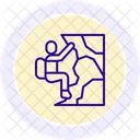 Rock Climbing Adventure Icon