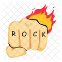 Rock Hand Rock Fist Clenched Fist Icône