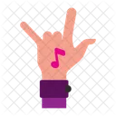 Rocking Hand Enjoying Icon