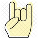 Rock Hand Color Shadow Thinline Icon Icon