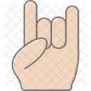 Rock Hand Lineal Color Icon Icon