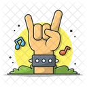 Rock Hand Rockstar  Icon