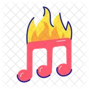 Burning Music Rock Music Music Note Icon