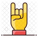 Rock Symbol Hand Gesture Rock And Roll Icon