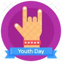 Handbewegung Rock Zeichen Rock Symbol Symbol