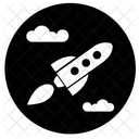 Space Rocket Fly Icon