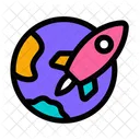 Rocket Around The Earth Icon